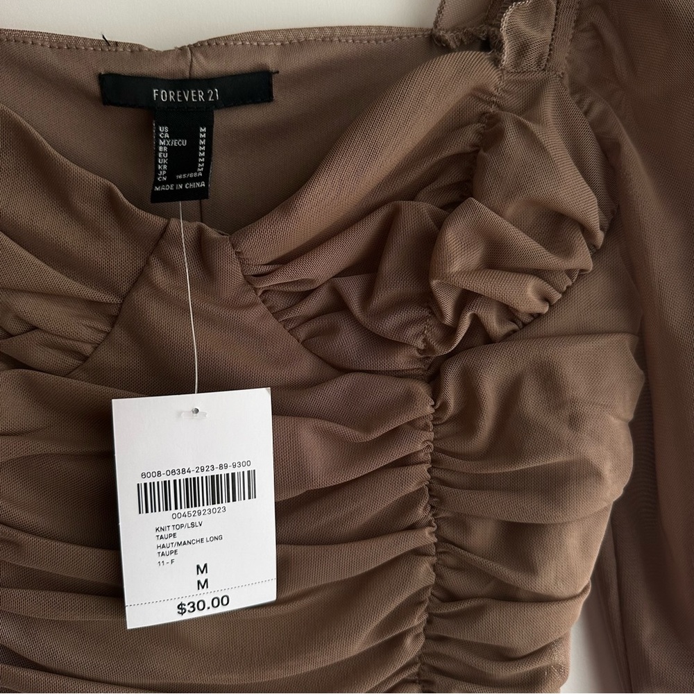 Forever 21 Sweetheart Ruched Crop Top - Picture 3 of 4